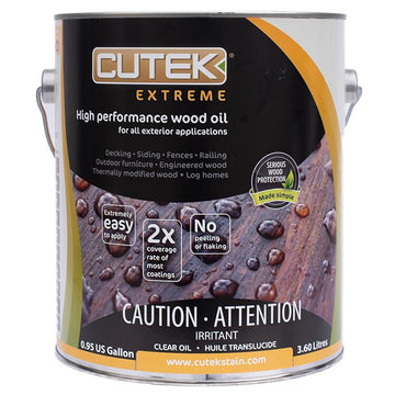 Cutek Extreme high performance wood oil can on a white background