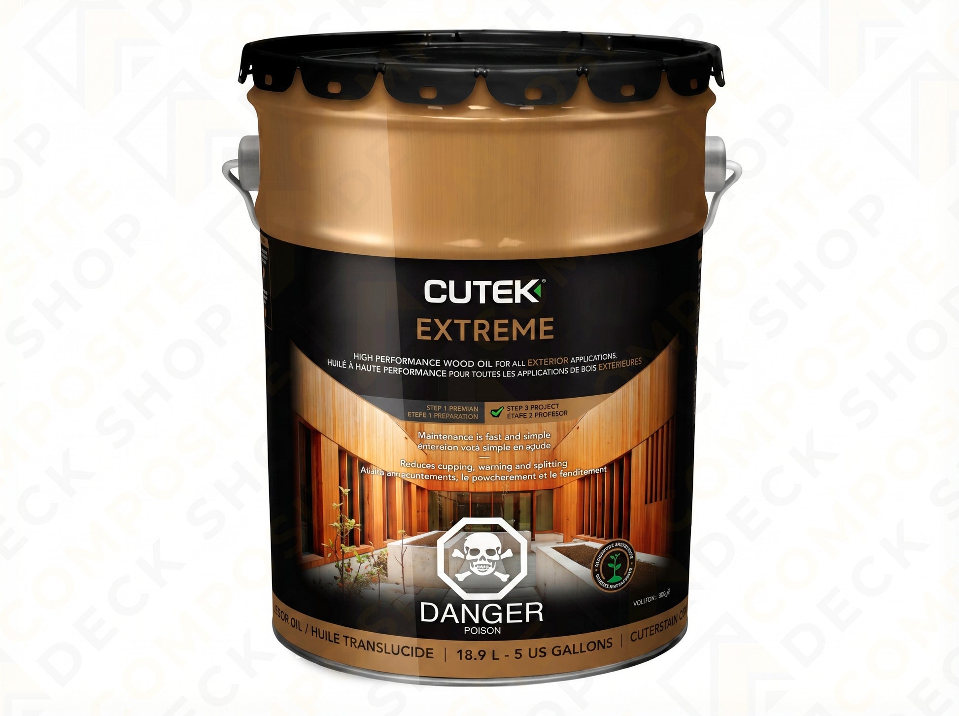 Cutek Extreme wood oil container on a white background