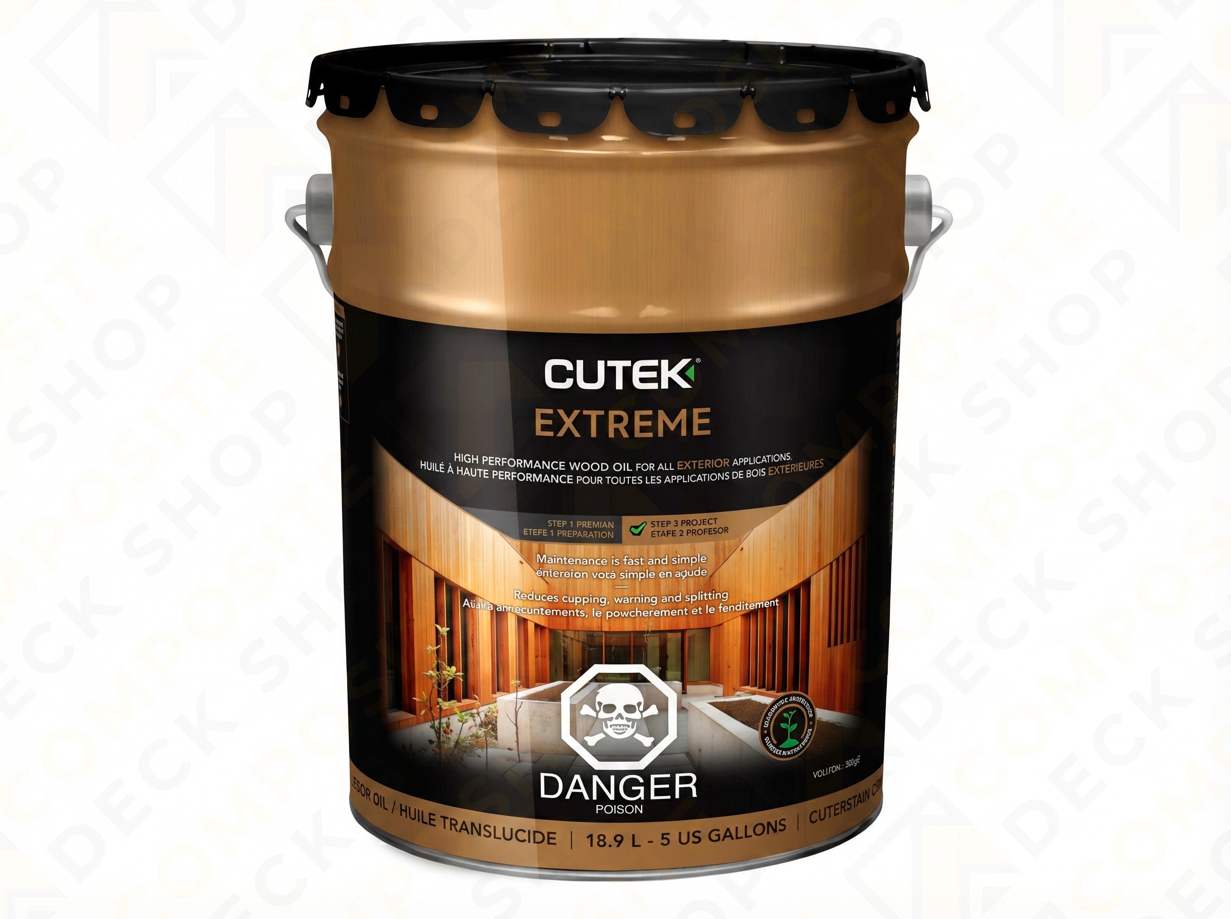 Cutek Extreme wood oil container on a white background
