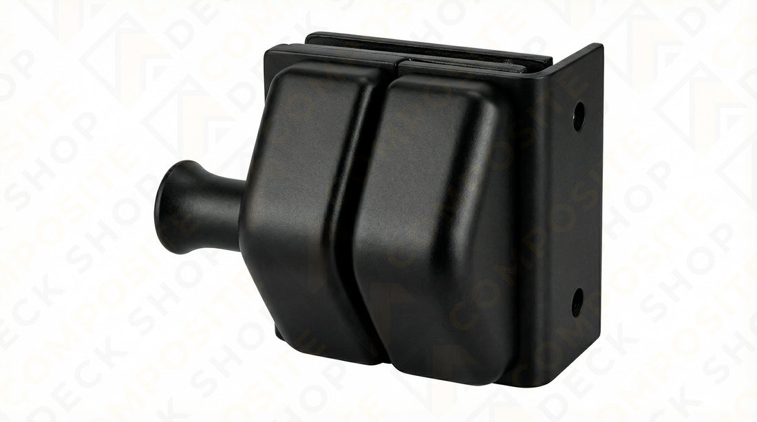 Black metal switch on a white background