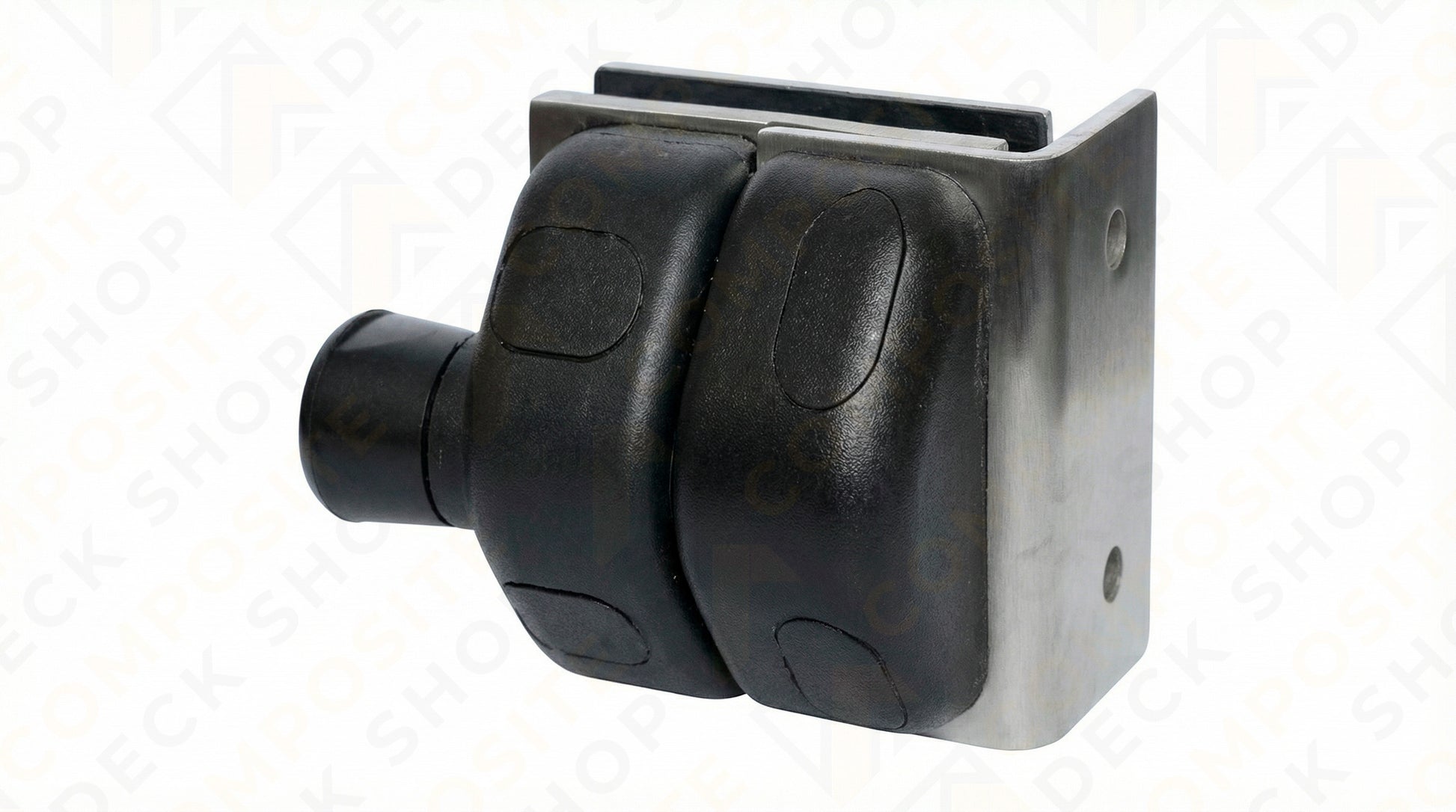 Black metal switch on a white background