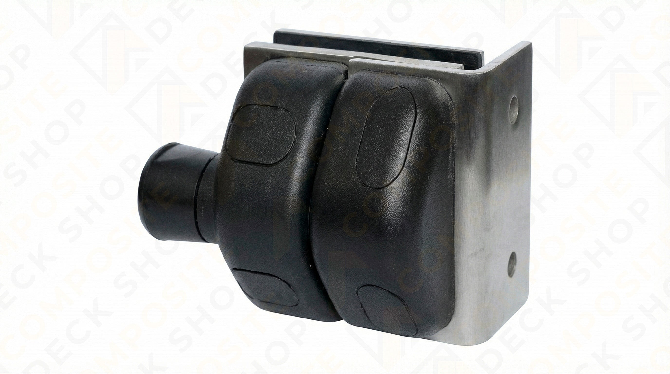 Black metal switch on a white background