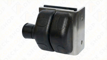 Black metal switch on a white background