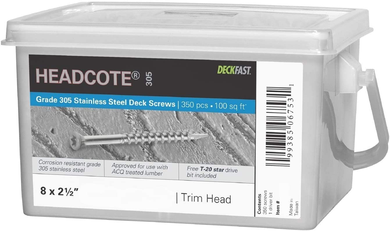 DeckFast - Headcote® Stainless 305 Trimhead Fascia Screws (350 Pcs)