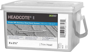 DeckFast - Headcote® Stainless 305 Trimhead Fascia Screws (350 Pcs)