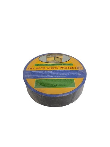 Roll of deck joist protector with blue and yellow packaging on a white background