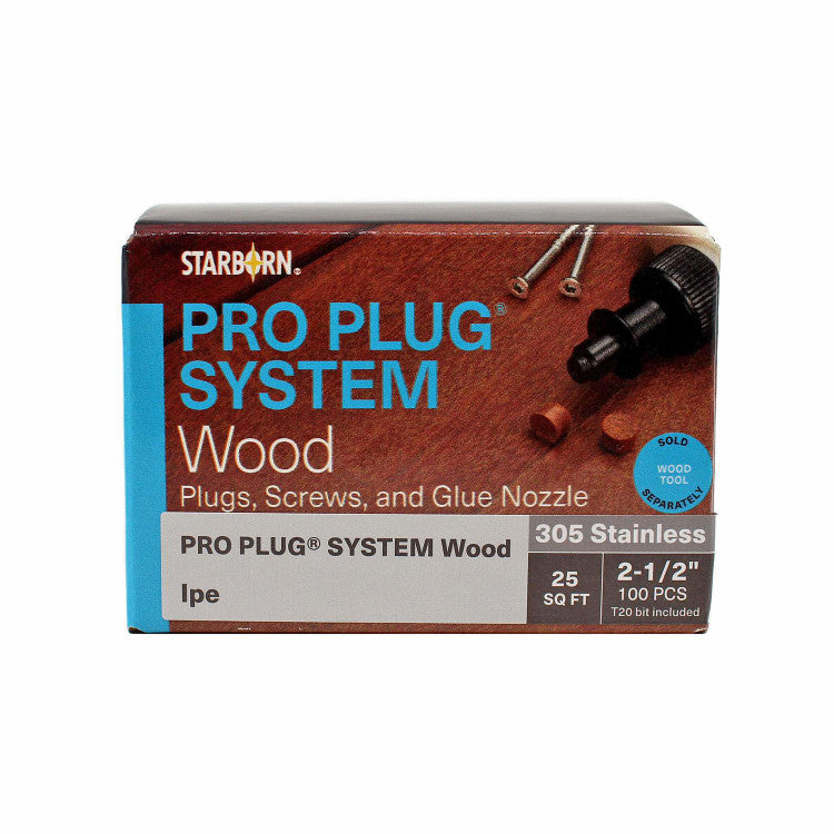 Pro Plug System - Ipe (Screw & Plug Kit) - 100 Pcs