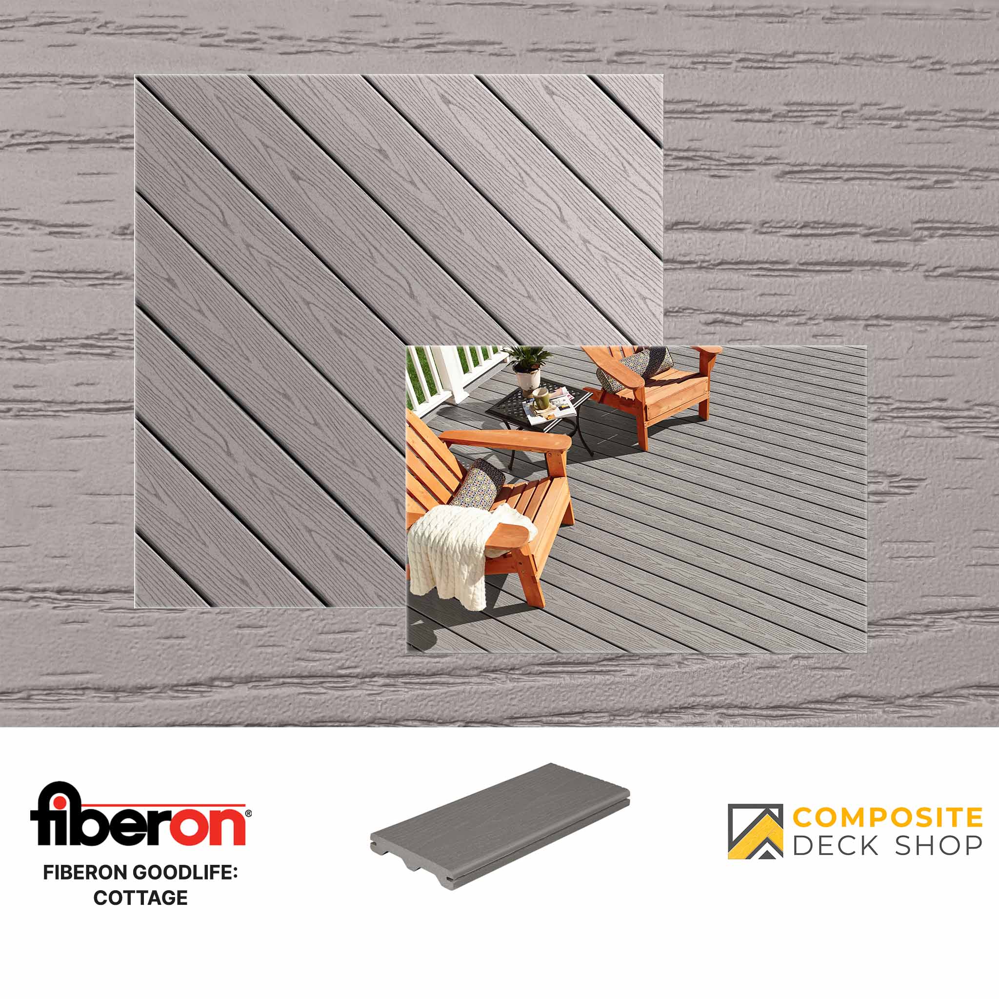 Fiberon GoodLife Decking in Cottage Colour