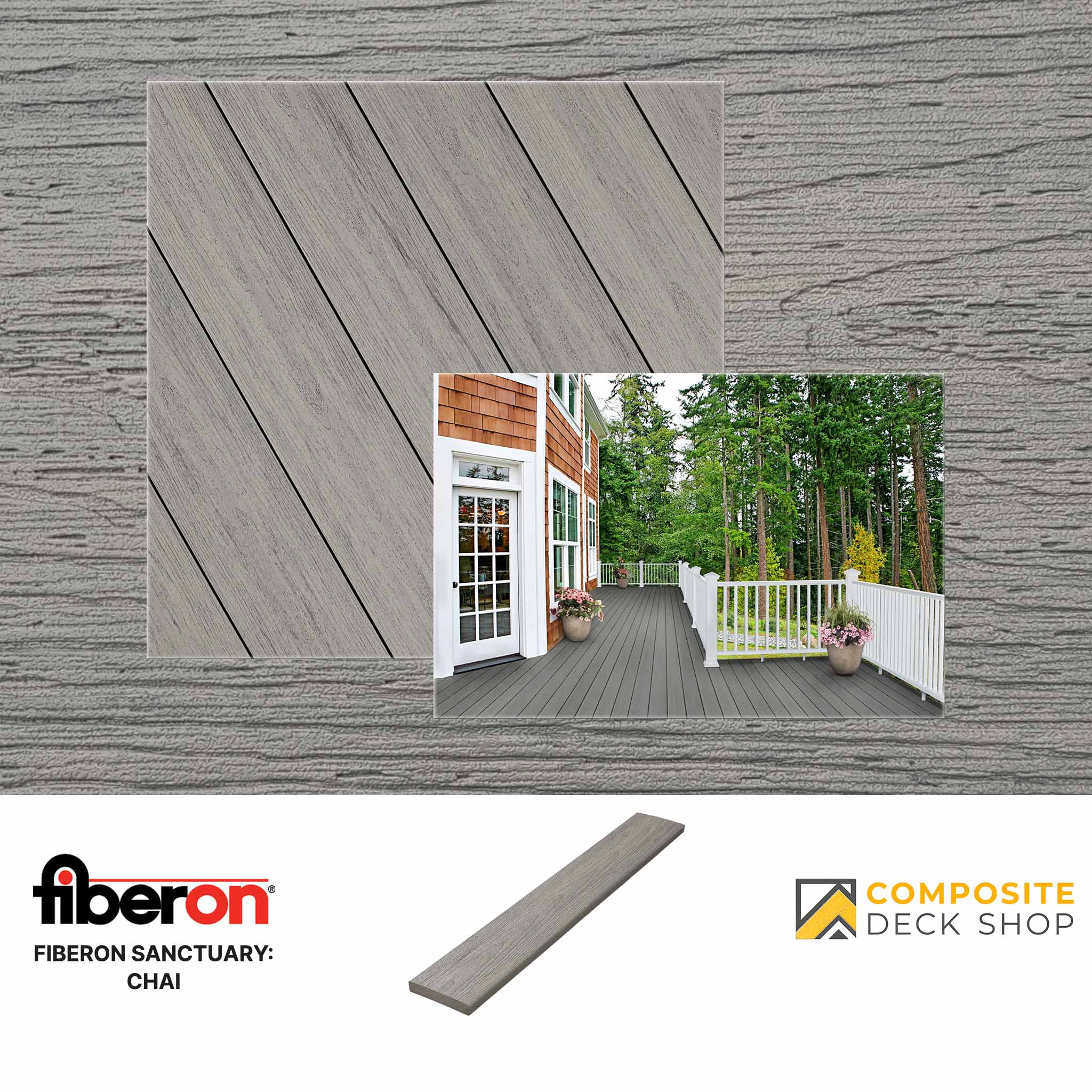 Fiberon Sanctuary Decking in Chai Colour