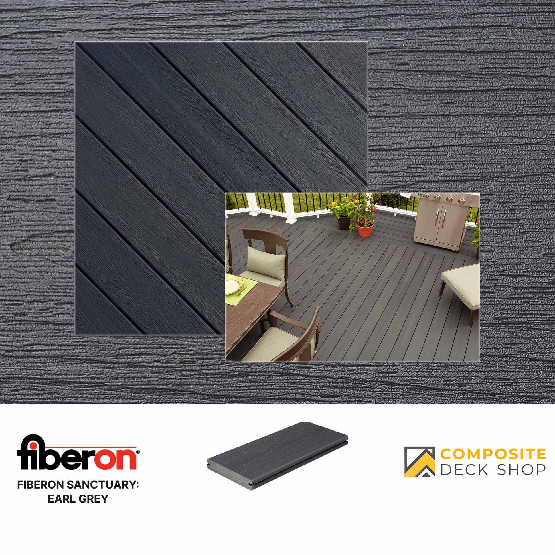 Fiberon Sanctuary Decking in Earl Grey Colour