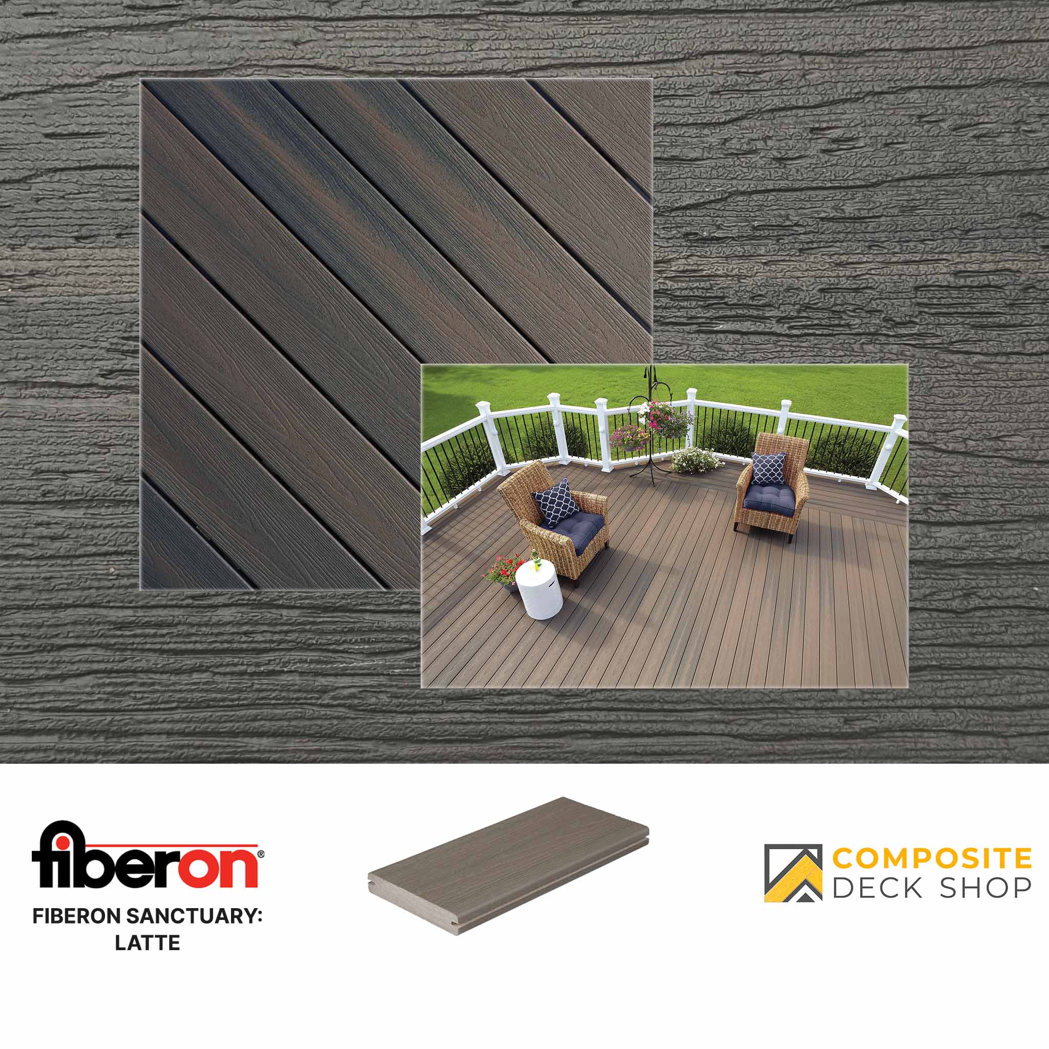 Fiberon Sanctuary Decking in Latte Colour
