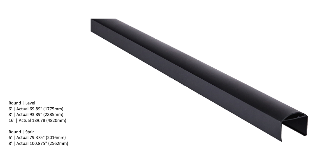 Two Al13 HOME Aluminum Railing accent top rails are shown, with brand logos and product details below the images.