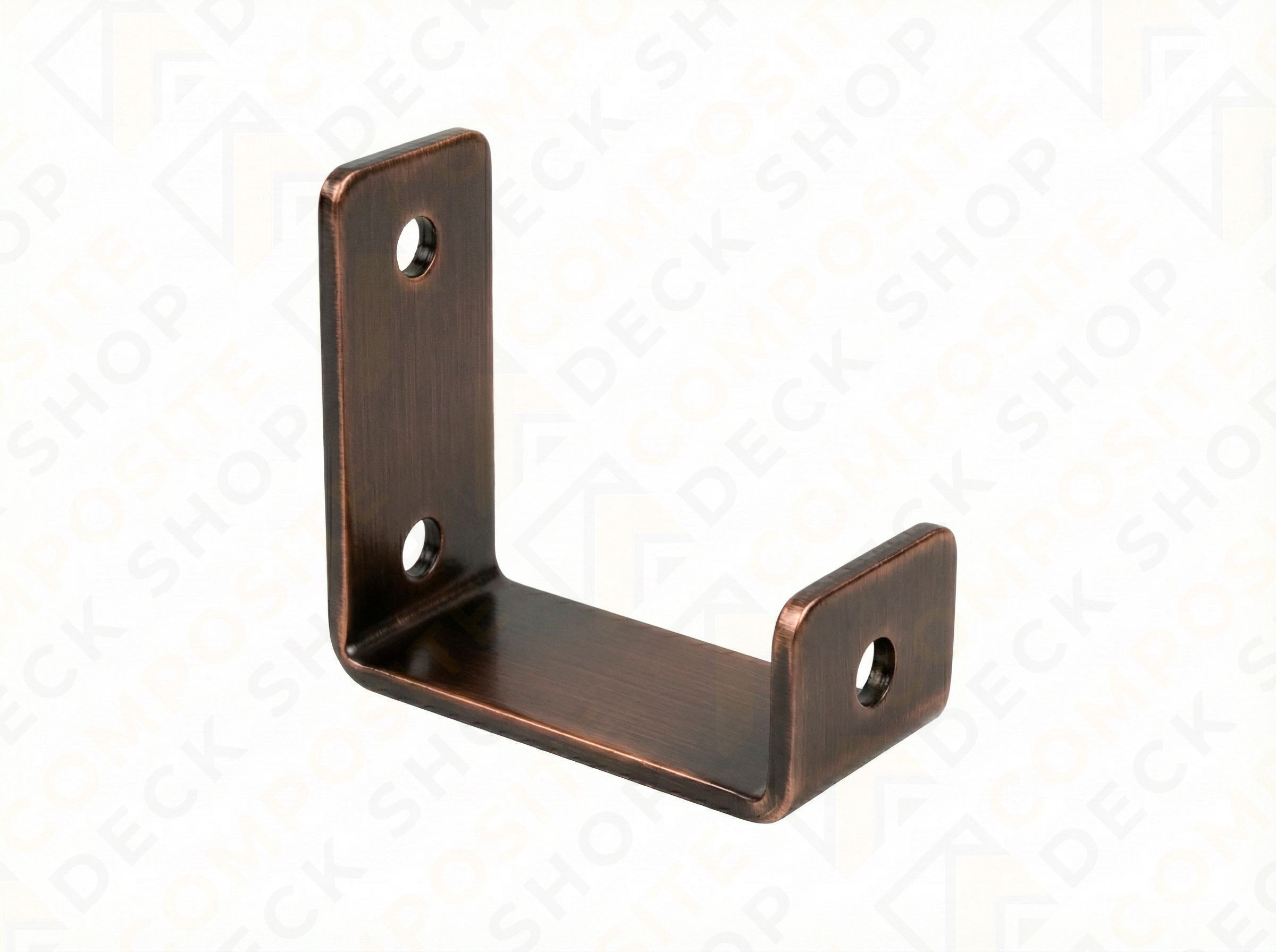 Black metal corner bracket on a white background