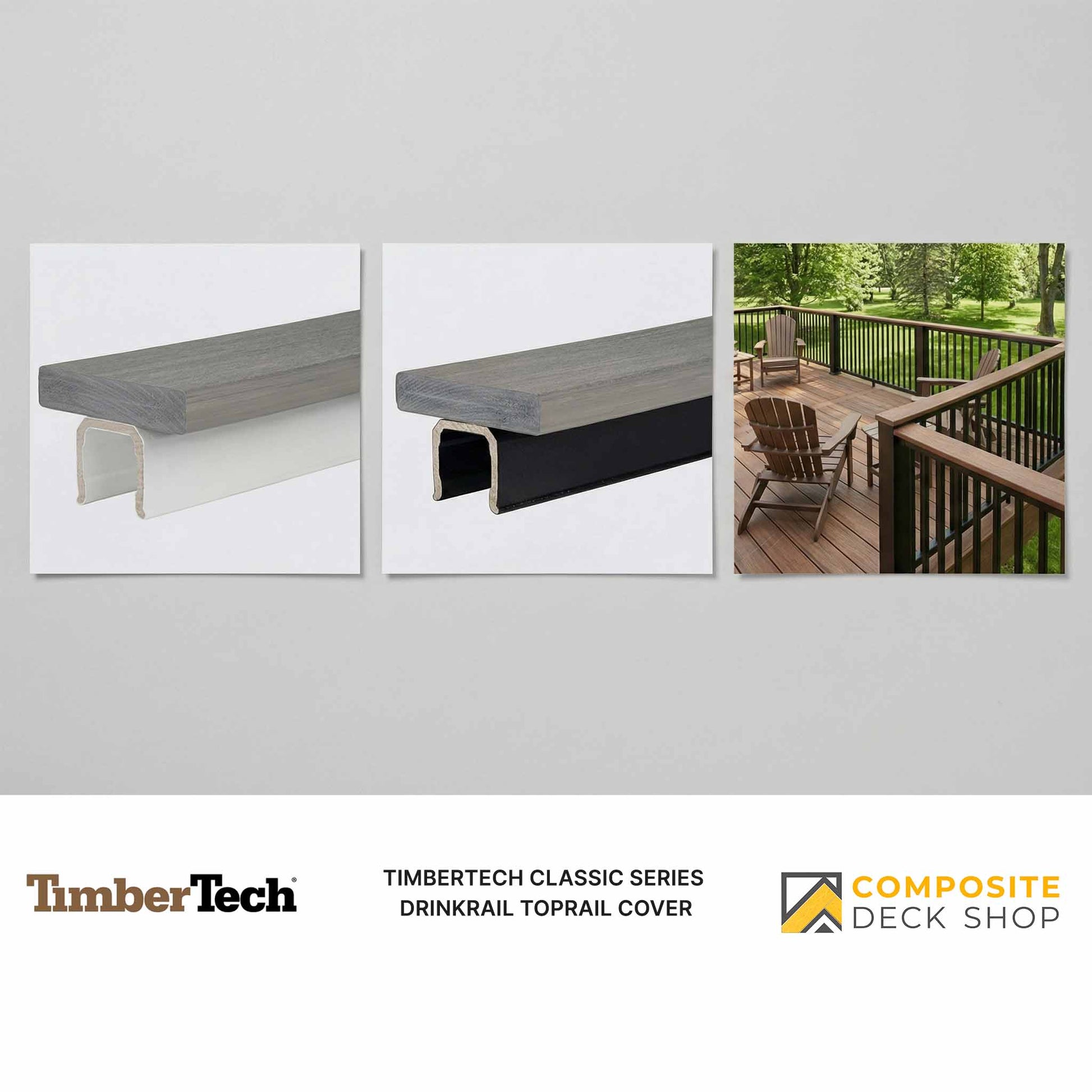 TimberTech Classic Series - DrinkRail TopRail Cover – Composite Deck ...