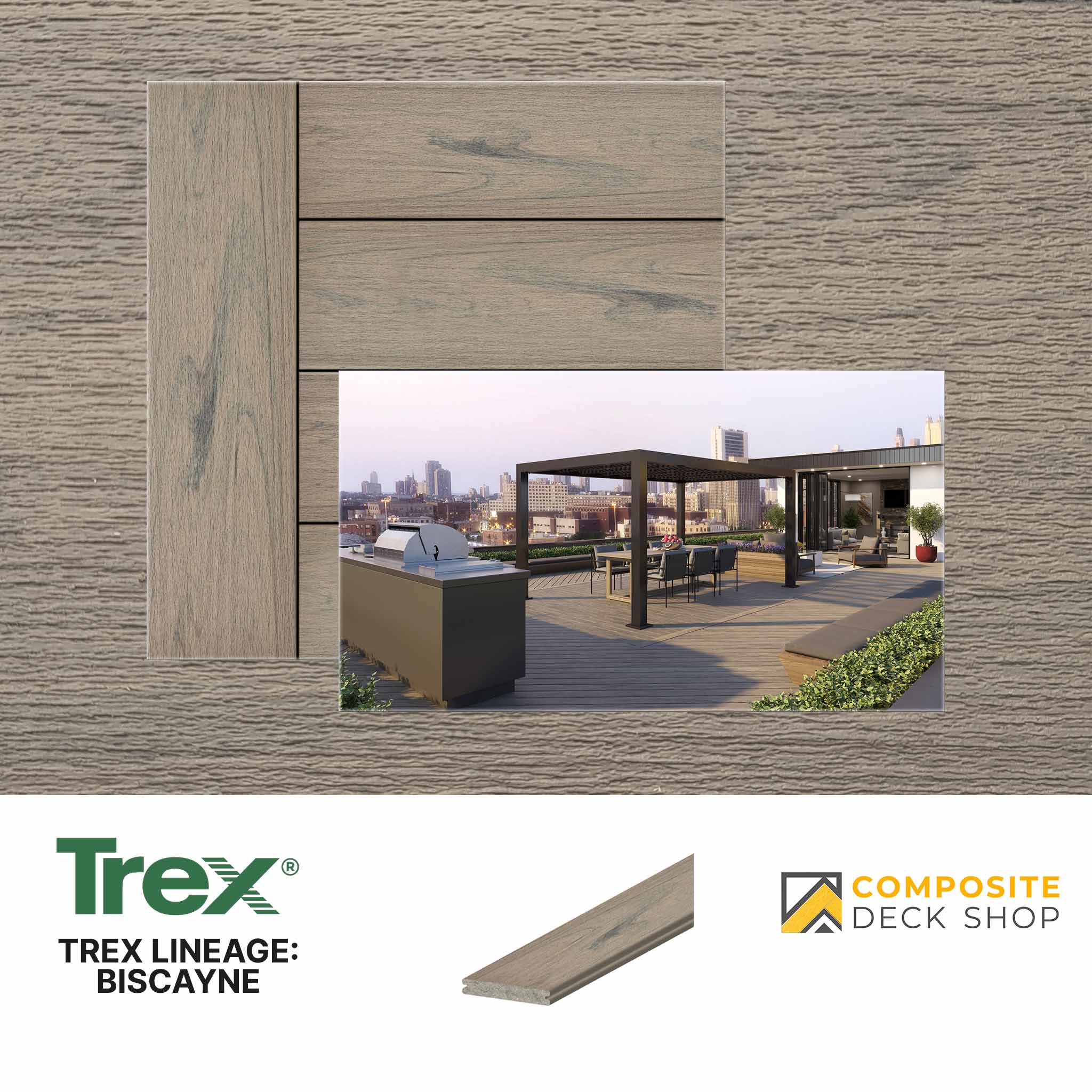 Trex Lineage Decking in Biscayne Colour