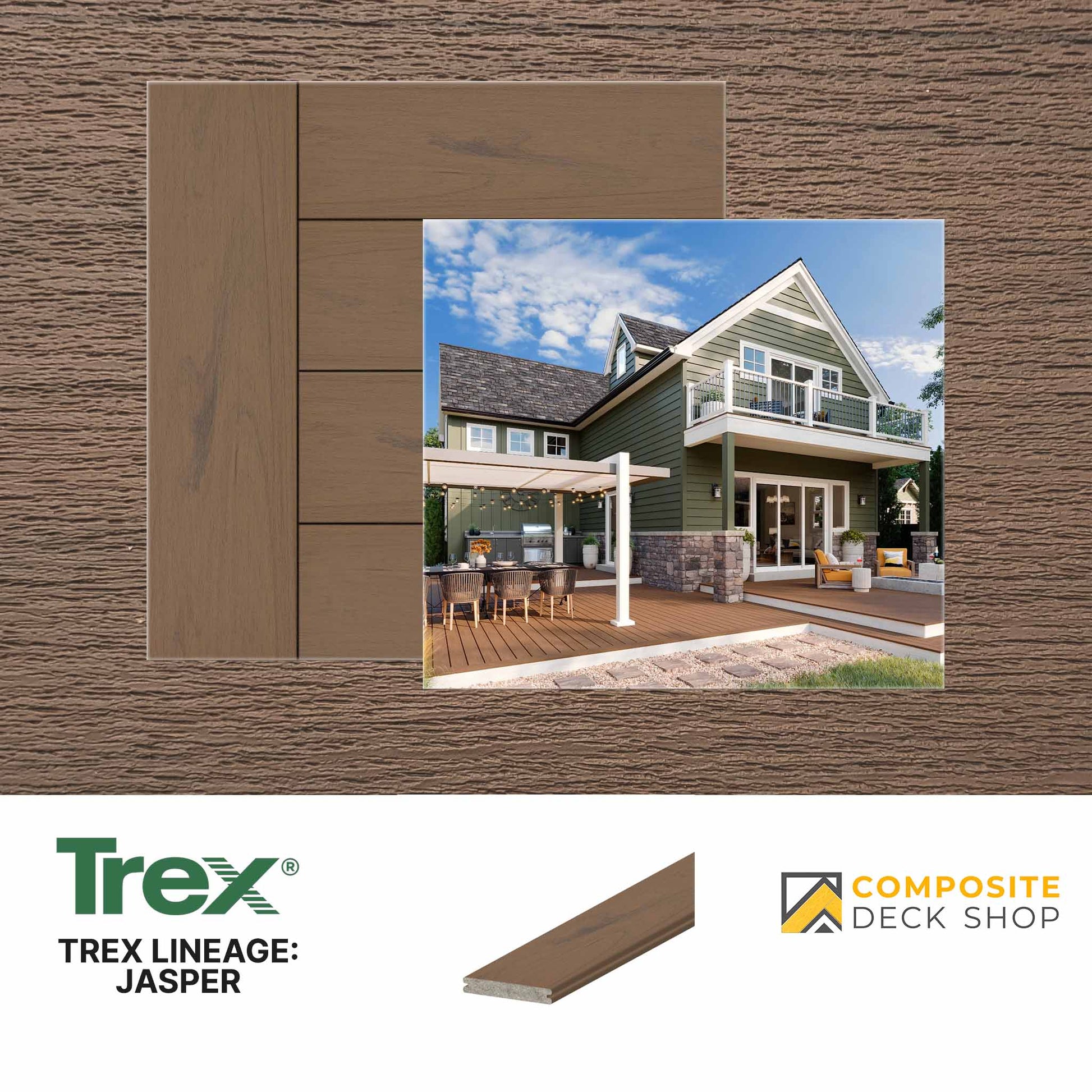 Trex Lineage Decking in Jasper Colour