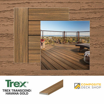 Trex Transcend Decking in Havana Gold Colour
