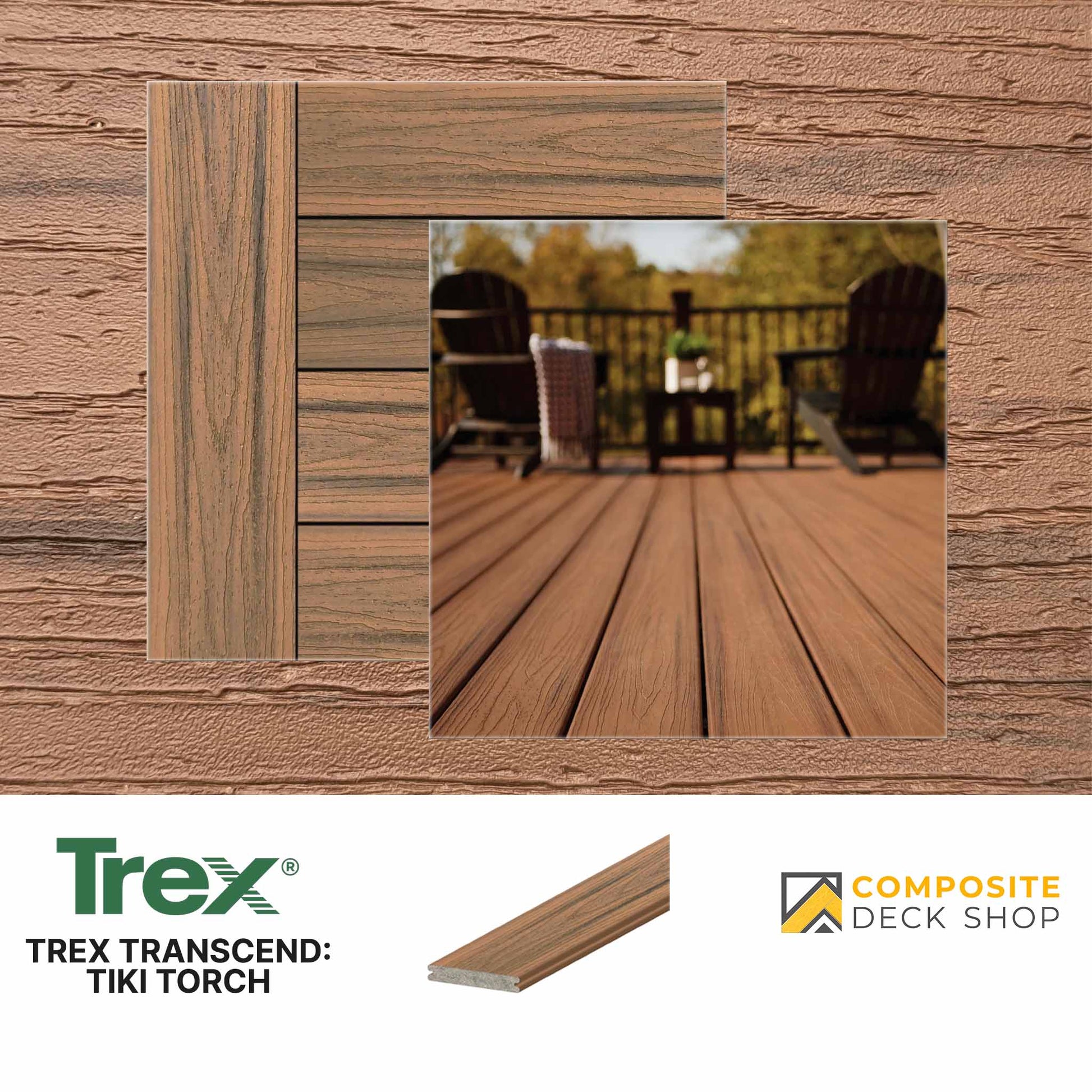 Trex Transcend Decking in Tiki Torch Colour