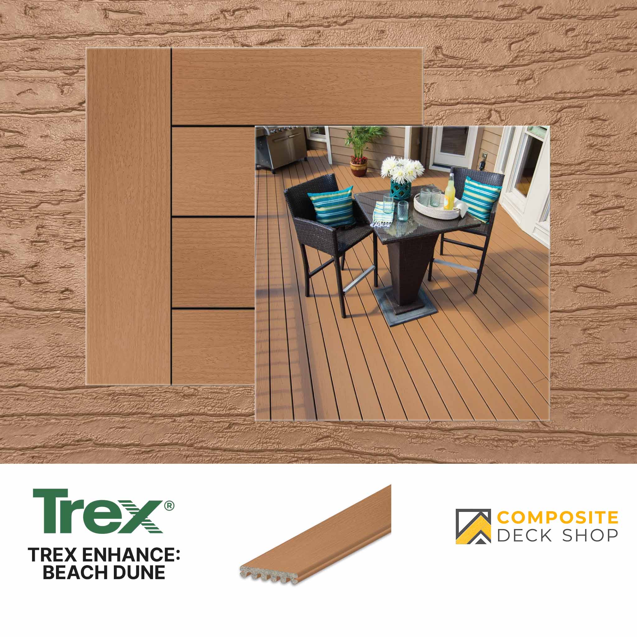 Trex Basics Decking in Beach Dune Colour