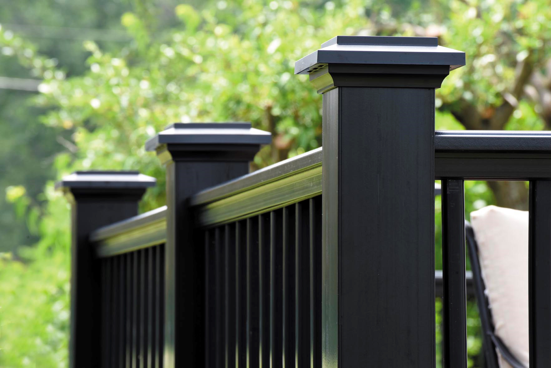 Black aluminium composite railing