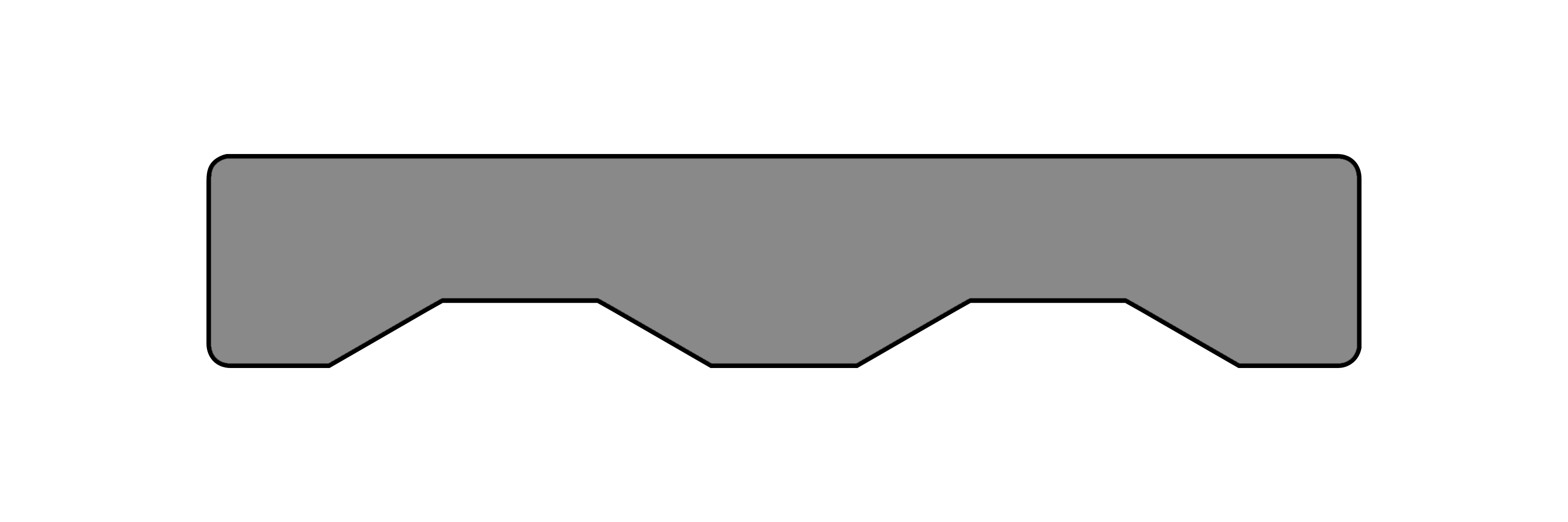 Trapeze scalloped decking profile